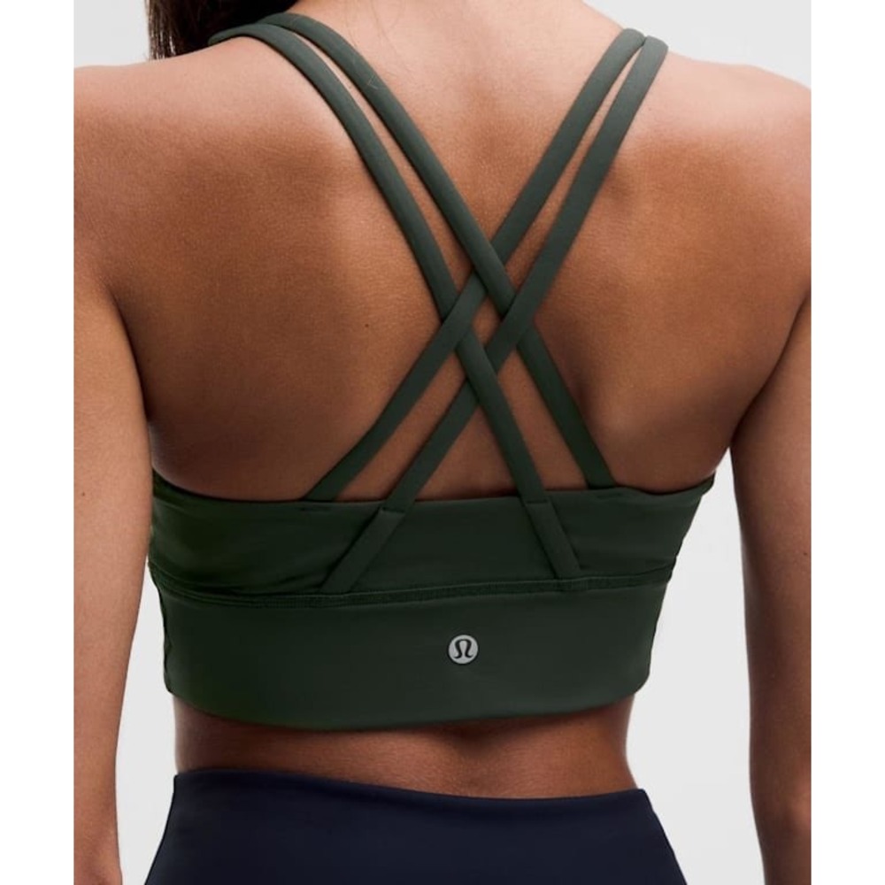 Lululemon Energy Longline Bra Medium Support, B-D cups Rainforest Green - Picture 4 of 7